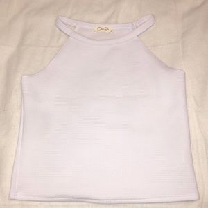 White halter top